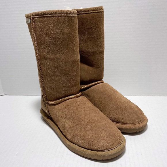 BearPaw Emma Tall Suede Sheepskin Winter Boots - Picture 5 of 16